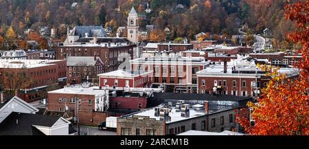 Autumn cityscape of downtown Montpelier. Stock Photo