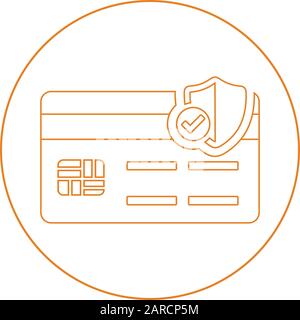 Well organized and fully editable Card Security Icon, Secure Payment, Shield for any use like print media, web, stock images, commercial use or any ki Stock Vector