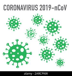 Vector Coronavirus 2019-nCoV icon. Health and medical vector illustration. Stock Vector