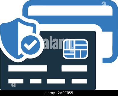 Credit card and shield icon, outline style Stock Vector Image & Art - Alamy
