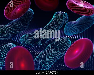 Medical concept: viral or bacterial diseases. Stock Vector
