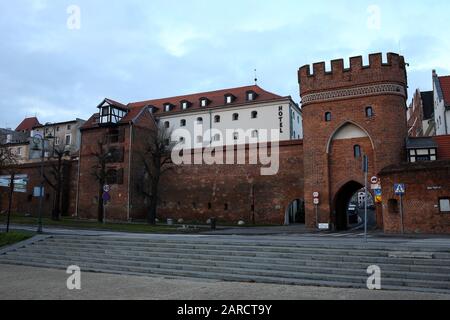 POLAND, TORUN- 12 December 2020: Philadelphia boulevard on the Vistula ...