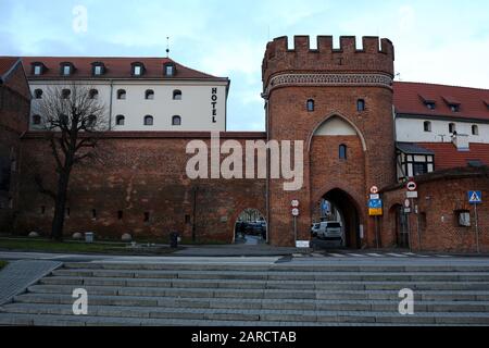 POLAND, TORUN- 12 December 2020: Philadelphia boulevard on the Vistula ...