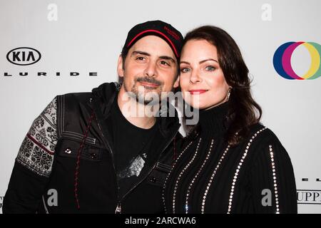 Kimberly Williams-Paisley and husband Brad Paisley attend 2020 Spotlight Initiative Gala Awards Dinner on January 25, 2020 in Park City, Utah. Stock Photo