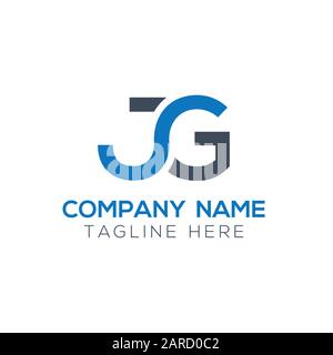 letter JG Logo Design Vector Template. Initial Linked Letter Design JG Vector Illustration Stock Vector