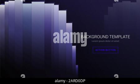 Dark business background template for web gradient colors modern with text block title subtitle and action button placeholder for web, cards, design Stock Vector
