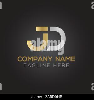 letter JD Logo Design Vector Template. Initial Linked Letter Design JD Vector Illustration Stock Vector