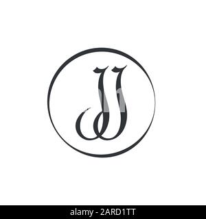 letter JJ Logo Design Vector Template. Initial Linked Letter Design JJ Vector Illustration Stock Vector