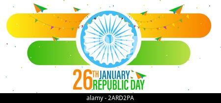 vector illustration of Happy Indian Republic day celebration poster Stock Vector