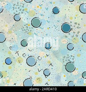 Seamless Pattern with colorful Balls. Scandinavian Style. Stock Vector