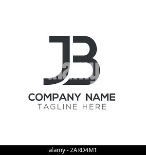 letter JB Logo Design Vector Template. Initial Linked Letter Design JB Vector Illustration Stock Vector