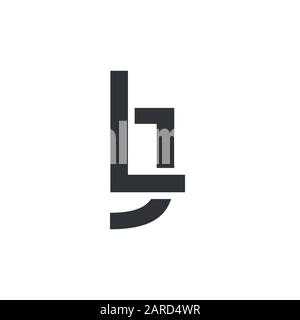 letter JL Logo Design Vector Template. Initial Linked Letter Design JL Vector Illustration Stock Vector