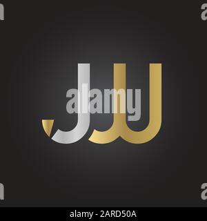 letter JW Logo Design Vector Template. Initial Linked Letter Design JW Vector Illustration Stock Vector