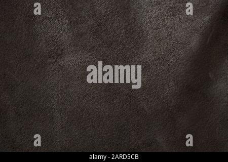 dark brown leather material, close up, texture Stock Photo