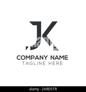 letter JK Logo Design Vector Template. Initial Linked Letter Design JK Vector Illustration Stock Vector