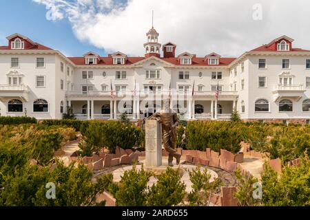 The Stanley Hotel that inspired The Shining, Estes Park, Colorado Stock Photo