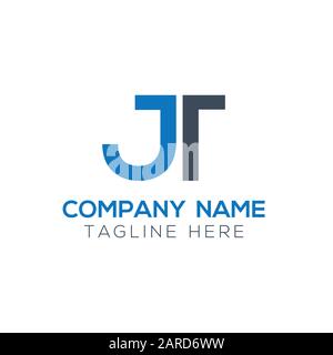 letter JT Logo Design Vector Template. Initial Linked Letter Design JT Vector Illustration Stock Vector