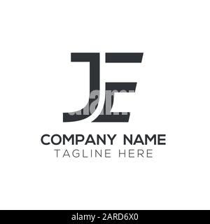 letter JE Logo Design Vector Template. Initial Linked Letter Design JE Vector Illustration Stock Vector