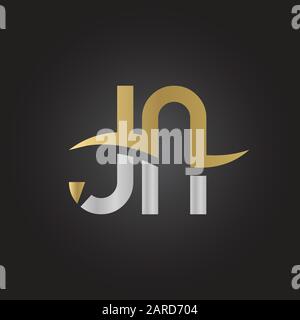 letter JN Logo Design Vector Template. Initial Linked Letter Design JN Vector Illustration Stock Vector