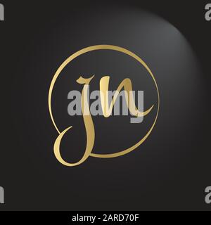 letter JN Logo Design Vector Template. Initial Linked Letter Design JN Vector Illustration Stock Vector