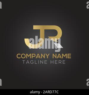 letter JR Logo Design Vector Template. Initial Linked Letter Design JR Vector Illustration Stock Vector