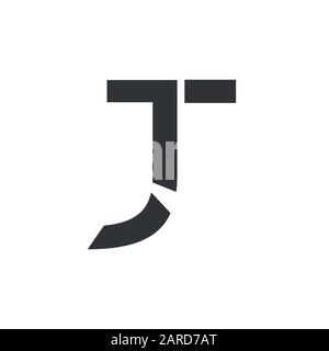 letter JT Logo Design Vector Template. Initial Linked Letter Design JT Vector Illustration Stock Vector