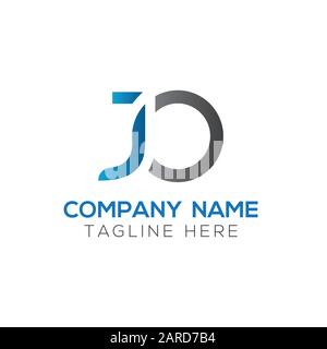 letter JO Logo Design Vector Template. Initial Linked Letter Design JO Vector Illustration Stock Vector