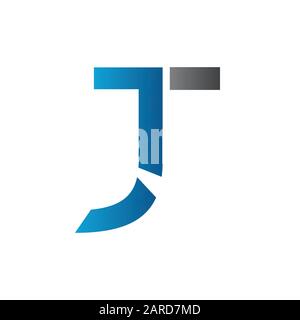 letter JT Logo Design Vector Template. Initial Linked Letter Design JT Vector Illustration Stock Vector