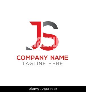 letter JS Logo Design Vector Template. Initial Linked Letter Design JS Vector Illustration Stock Vector
