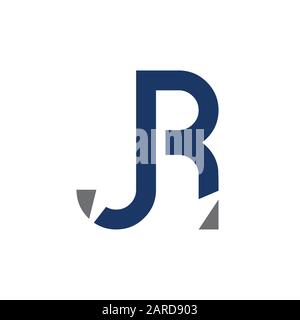 letter JR Logo Design Vector Template. Initial Linked Letter Design JR Vector Illustration Stock Vector