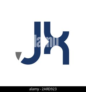 letter JX Logo Design Vector Template. Initial Linked Letter Design JX Vector Illustration Stock Vector