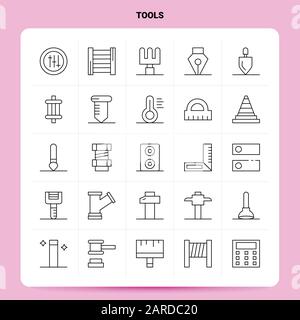 Settings outline icons collection. Options, Configuration, Parameters ...
