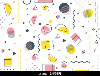 Vector illustration of abstract dynamic geometric shapes. Stock Vector