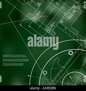 Green background. Backgrounds of engineering subjects. Technical ...
