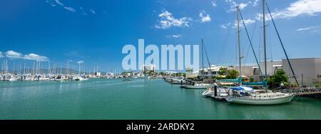 View across Breakwater Marina from The Strand, Townsville, Queensland, Australia Stock Photo