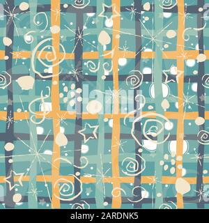 Cute Hand Drawn Winter Pattern. Seamless Pattern. Vector Illustration Stock Vector