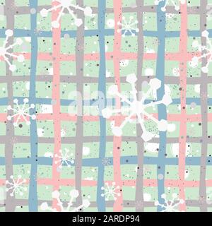 Frame on dotted background with snowflakes. vector Illustration Stock Vector