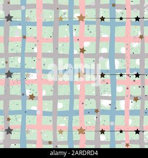 Hand Drawn Seamless Pattern with plants and berries. Artistic Creative Design. Great for backgrounds, backdrops, cars, postcards, invitations, headers Stock Vector