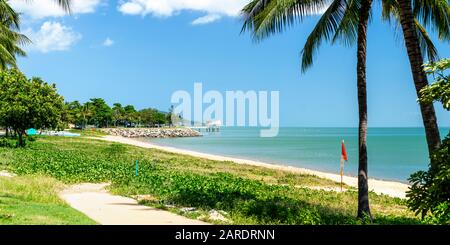 Swimming beaches on the Strand in Townsville North Queensland Australia Stock Photo