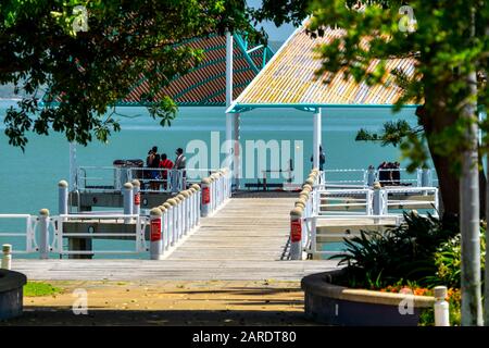 Fishing Jetty on The Strand, Townsville Queensland Australia Stock Photo