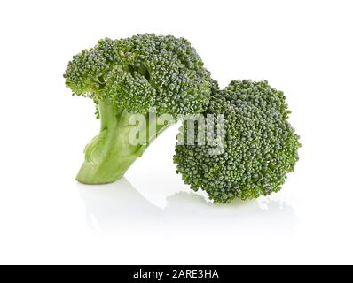 Fresh Broccoli Isolated on White Background Stock Photo
