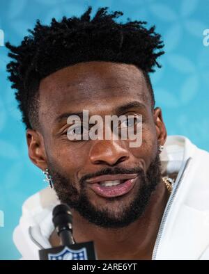 San Francisco 49ers wide receiver Emmanuel Sanders (17) during practice in  preparation for Super Bowl LIV at the SAP Performance Center, Friday, Jan.  24, 2020, in Santa Clara, California. (Photo by IOS/ESPA-Images