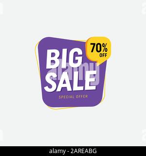 Sale banner template design, Big sale special offer, Vector illustration, End of Season banner, Special Offer Vector illustration. Stock Vector