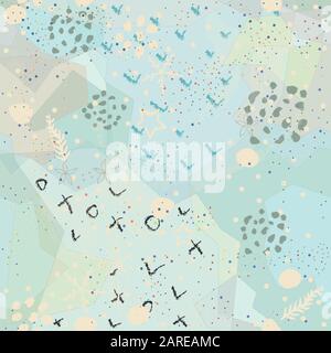 Seamless Pattern with Oranges and Bananas. Scandinavian Style. Vector Illustration Stock Vector