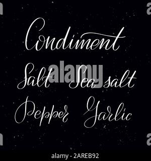 Handwritten calligraphy text, chalk on a blackboard Stock Vector