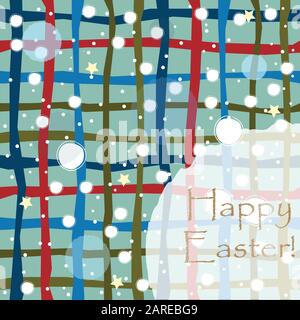 Happy Easter Greeting Card. Vector Illustration Stock Vector