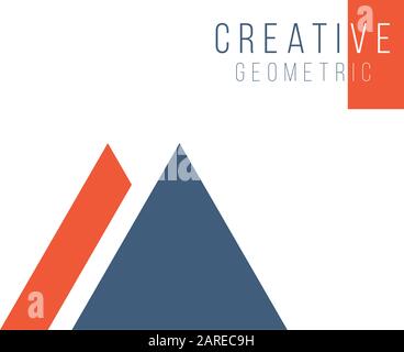 mountain abstract Creative triangle symbol design for company logo. Corporate tech geometric identity concept. Stock Vector illustration isolated Stock Vector