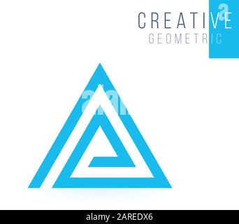 AP company group linked letter triangle logo. Corporate tech geometric identity concept. Stock Vector illustration isolated Stock Vector