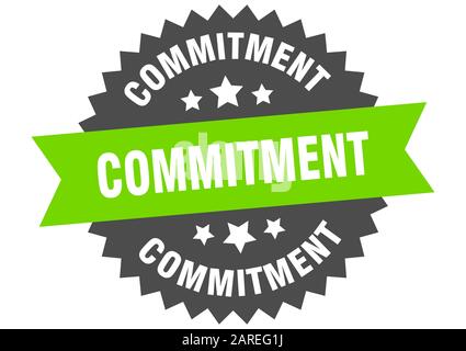 commitment sign. commitment circular band label. round commitment sticker Stock Vector