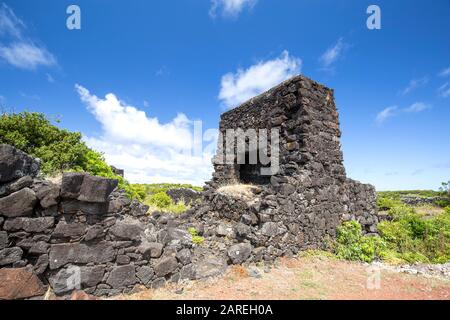 A crumbling building on Pico island in the Azores, Portugal. Stock Photo